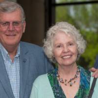 Thomas and Marcia Haas smile and pose together